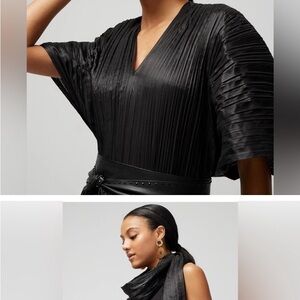 White House Black Market Pleated Sheen Wrap